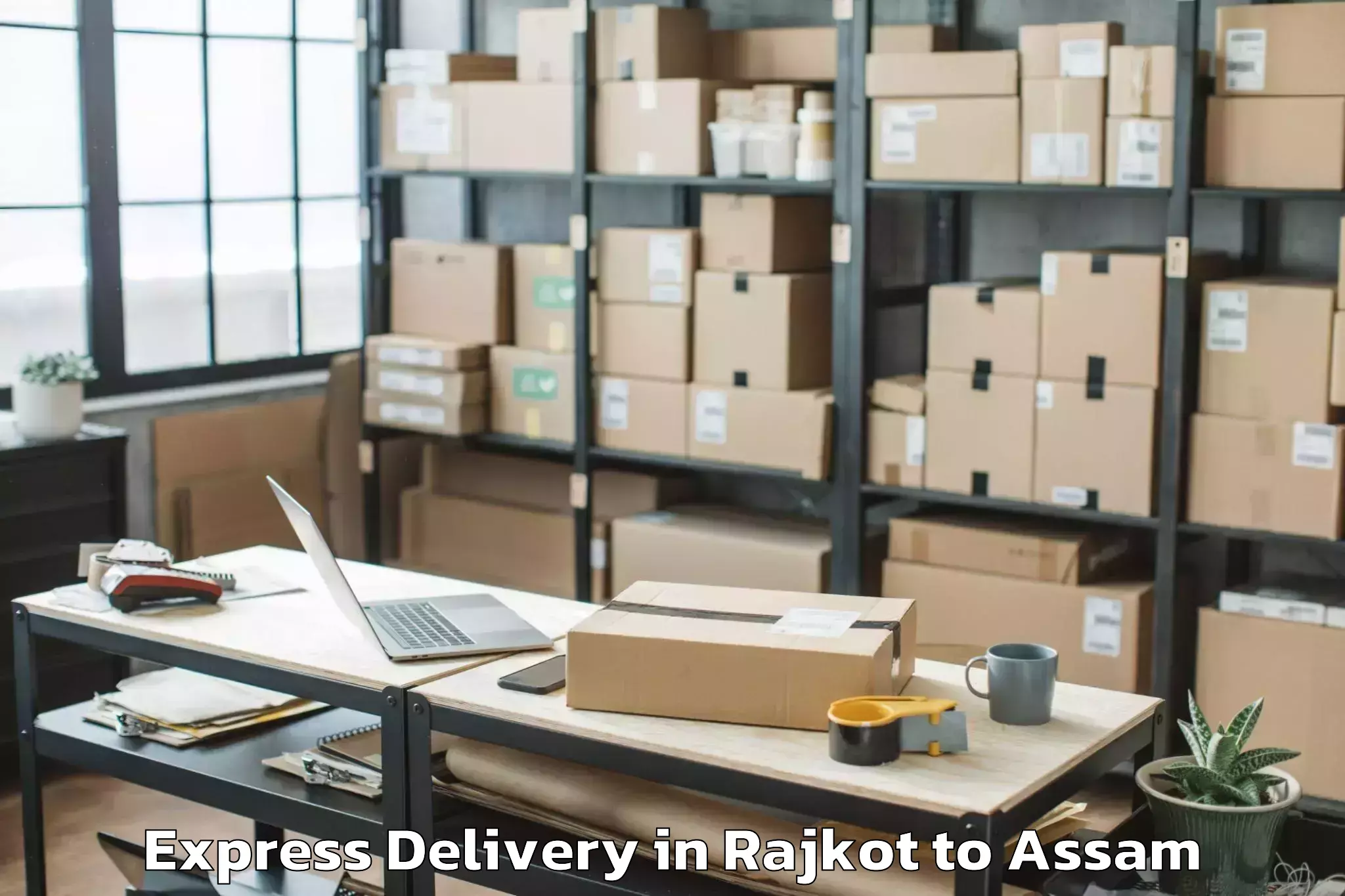 Get Rajkot to Hamren Express Delivery